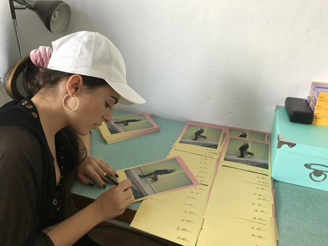 Anna Ehrenstein, in Berlin signed with a beautiful gold ink the print #BeSpoke Collection N°6, Limited to 250 copies with a signed and numbered c-print by the artist, 160mm X 230mm, hard cover,cloth binding and more… READY for Arles see you at Place Voltaire Parti Communiste Français building with my friend the bookdealer Anatole Desachy