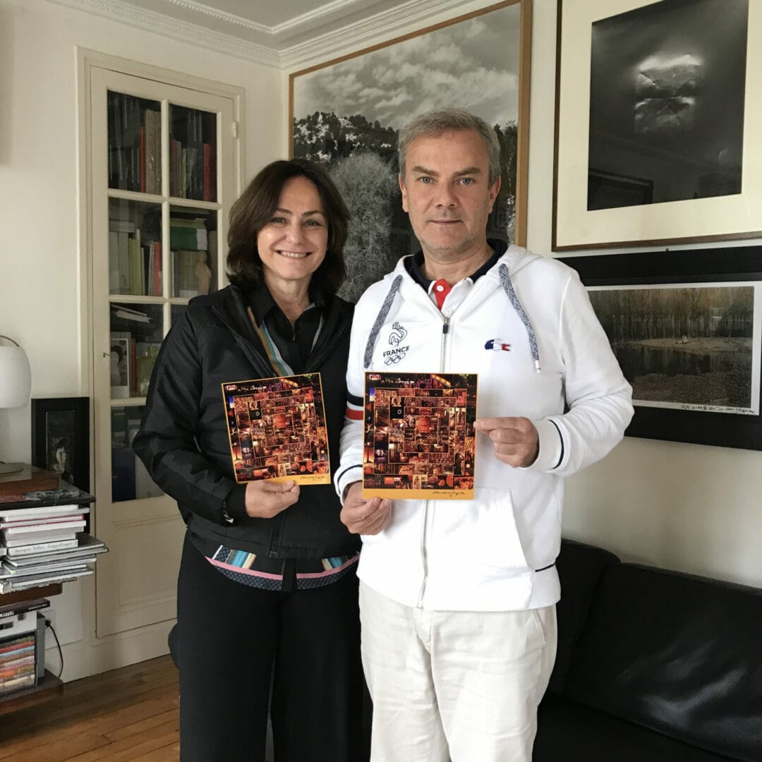 Claudia Jaguaribe, Brazilian artist, after signed his pictures for the next projet photobook “Beijing Overshoot”, at home, ready to print. a magic book about pollution and environment … Limited edition of 500 copies with this signed c print. An artist Edition of 30 copies is available too…