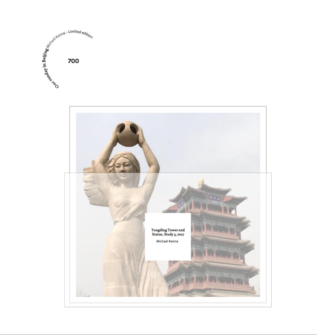 #MichaelKenna, #OneSundayInBeijing (mon hommage à #ChrisMarker) Limited Edition of 700 copies, 350 with a yellow cover, 350 with a red cover, each with a lenticular cover and a 18cm x 19cm colour c-print enclosed in the book (souvenir of Beijing from the artist), note that each colour will come with a different print.Size book 290mm X 310 mm #HappyPublisher IS LEFT 64 red copies…