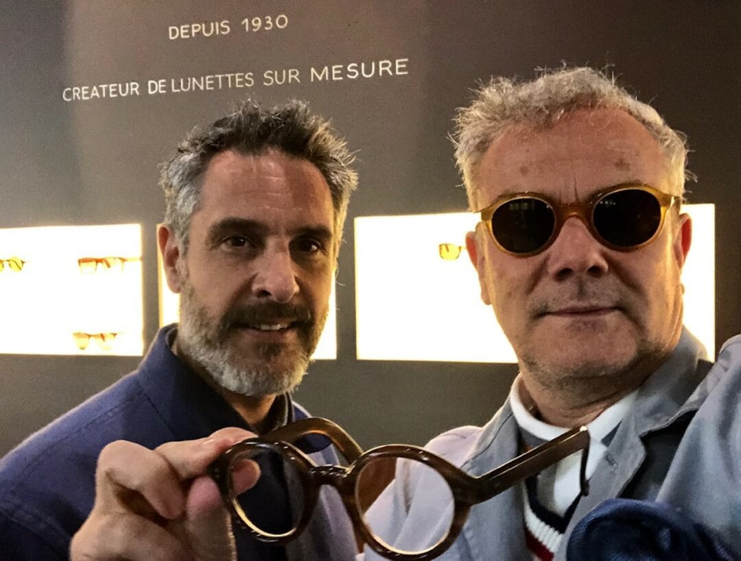 #happypublisher ,en compagnie de Franck Bonnet, deux artisans réunis, créateur de Lunettes sur mesure et un éditeur de livre d’art #editionsbessard